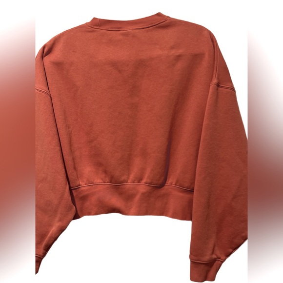 NIKE Sportswear Womens Oversized Crop Crewneck Sweatshirt, Size XS, Madder Root - Picture 2 of 15